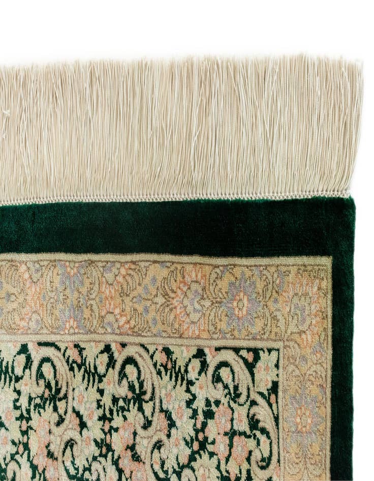 Detail image of  3' 5 x 5' 3 Ghom Silk Rug