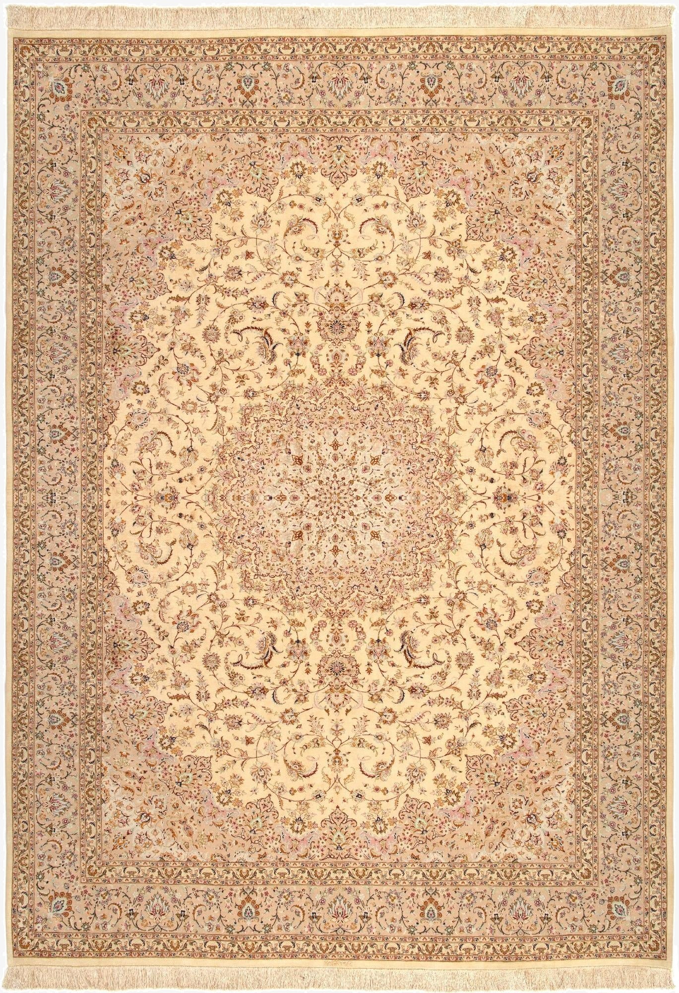  8' x 11' 3 Ghom Silk Rug