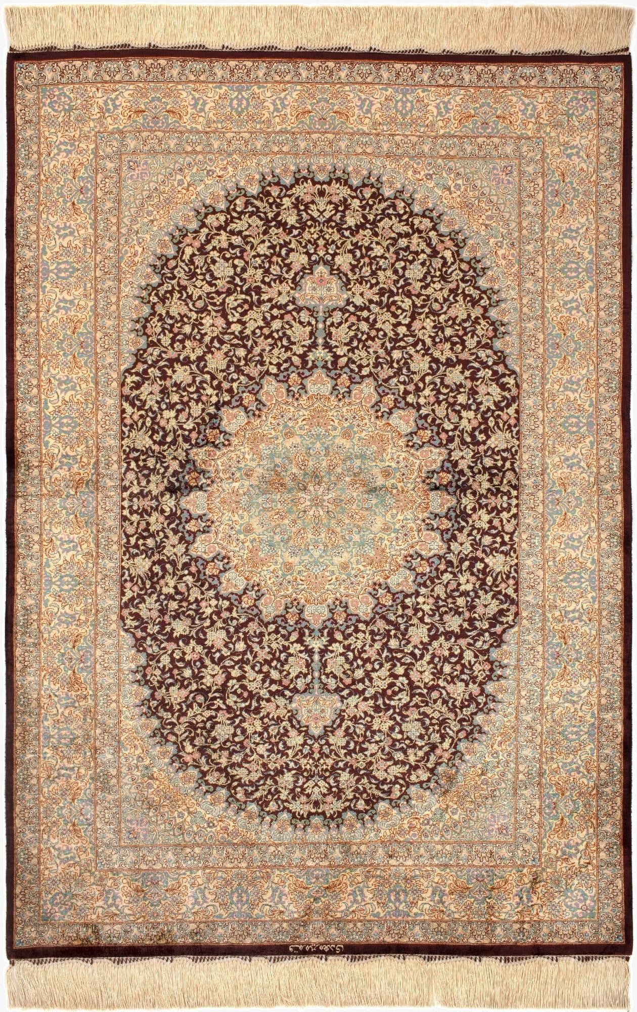  3' 4 x 5' Ghom Silk Rug