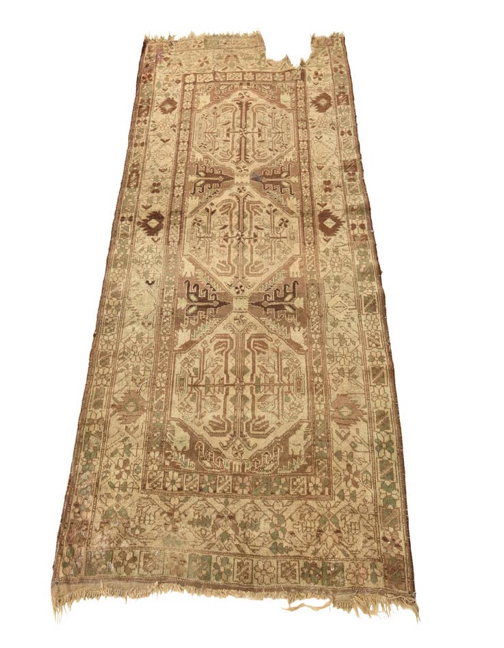 Detail image of  3' 7 x 5' 8  Hand Knotted Hamedan Persian Wool Rug