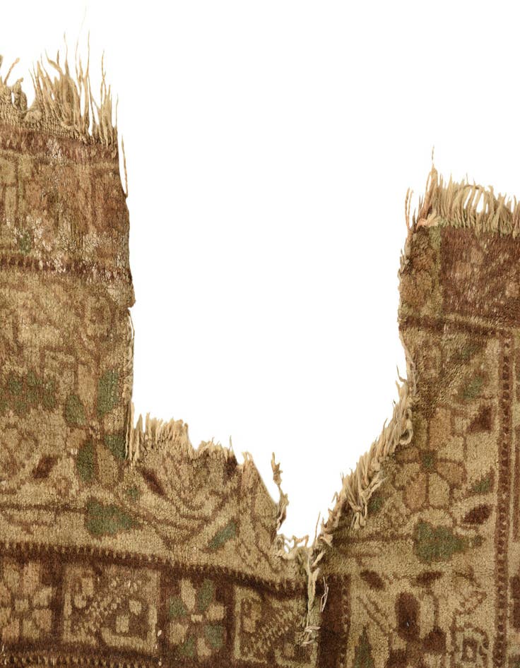 Detail image of  3' 7 x 5' 8  Hand Knotted Hamedan Persian Wool Rug