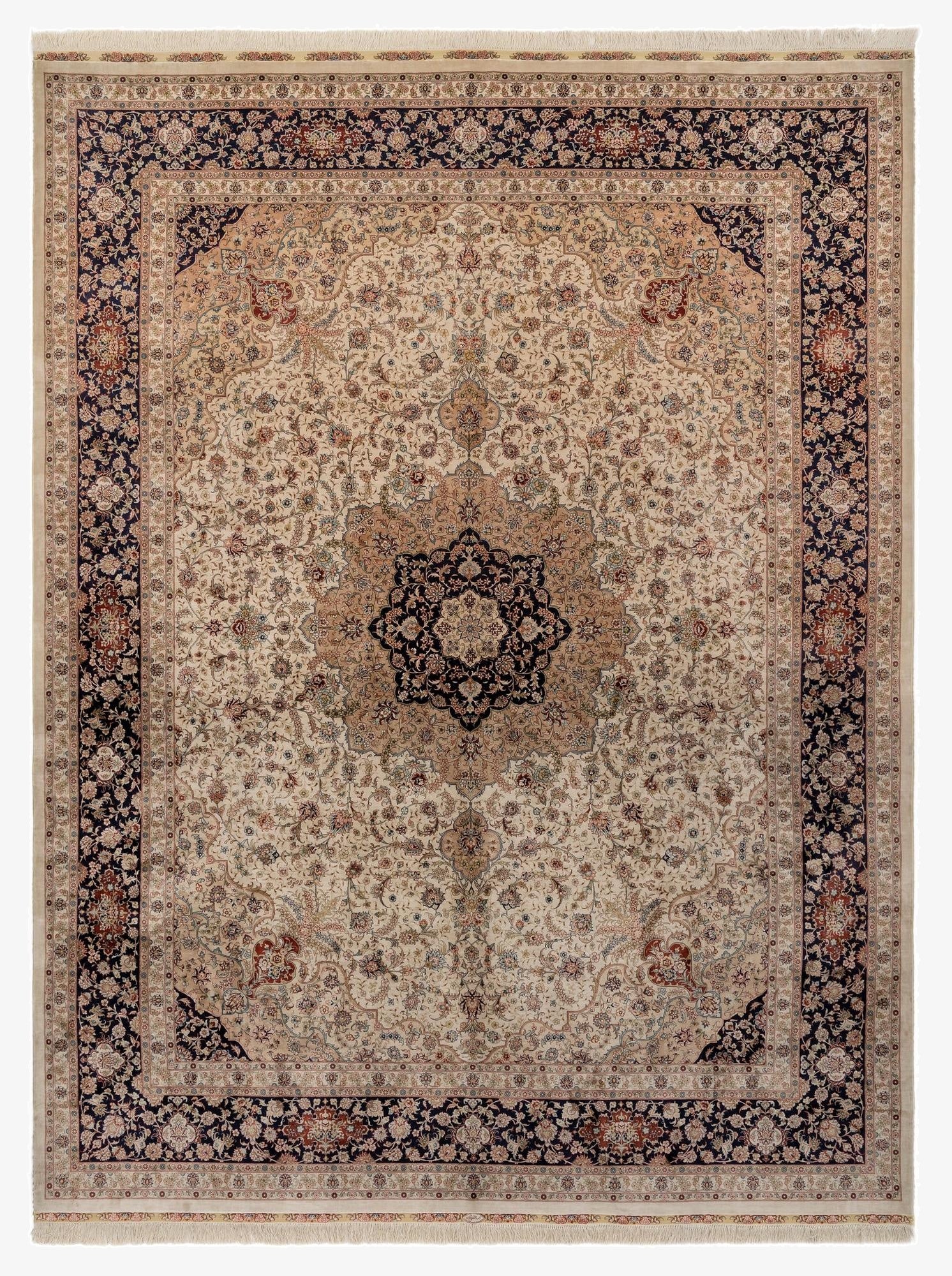  9' 1 x 12' 2  Hand Knotted Hereke Rug