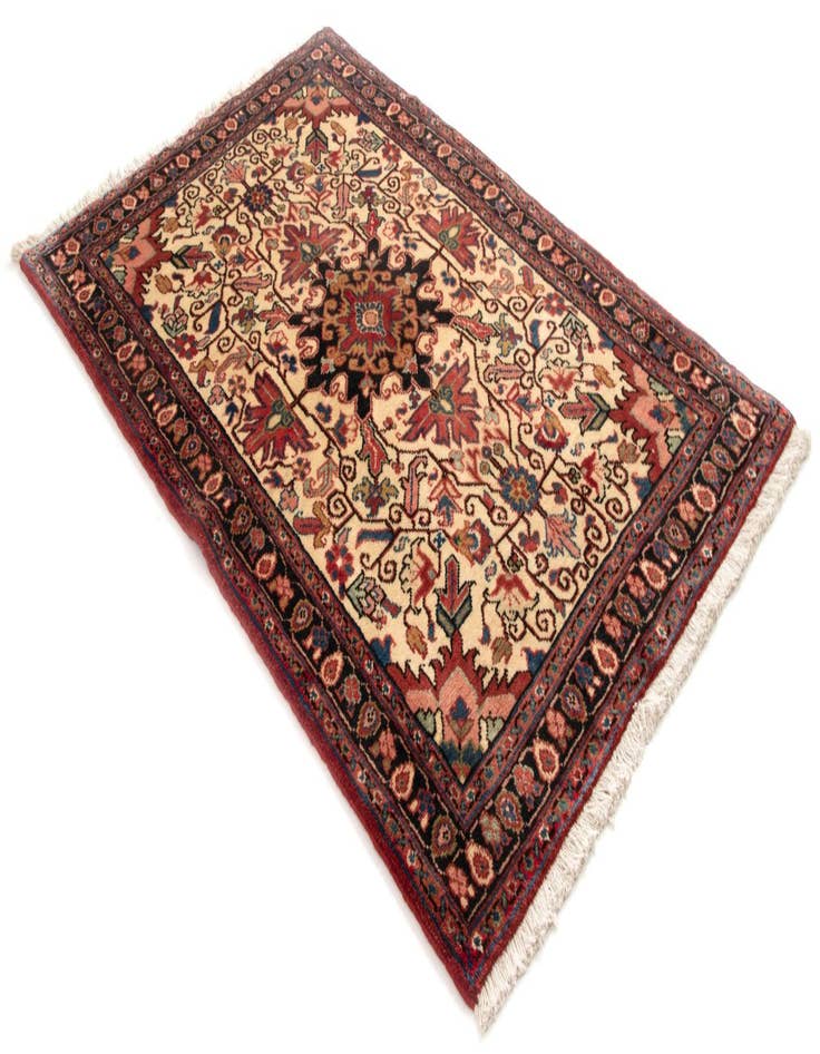 Detail image of  3' 6 x 5' 4  Hand Knotted Heriz Persian Wool Rug