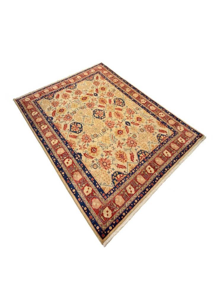 Detail image of  7' 9 x 9' 11  Hand Knotted Heriz Persian Wool Rug