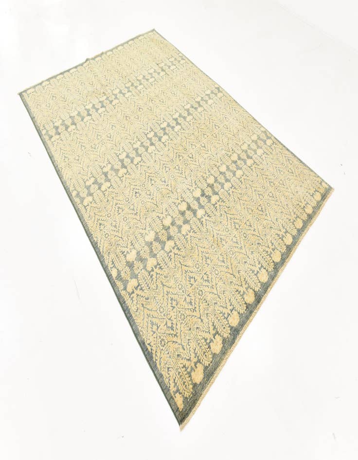 Detail image of  6' 7 x 9' 4  Hand Knotted Ikat Oriental Wool Rug