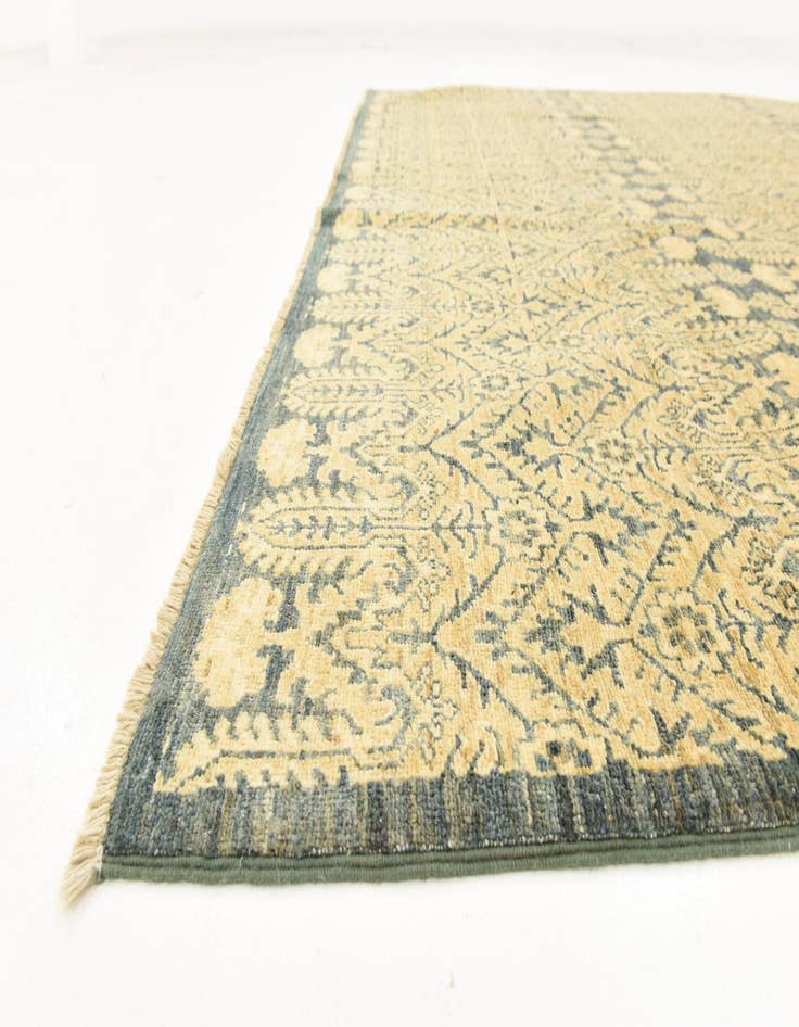 Detail image of  6' 7 x 9' 4  Hand Knotted Ikat Oriental Wool Rug