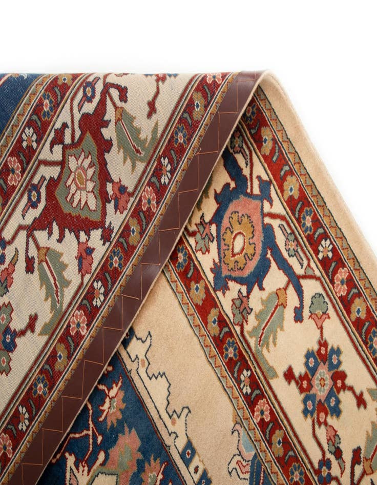 Detail image of  6' 8 x 9' 9  Hand Knotted Indo Heriz Wool Rug