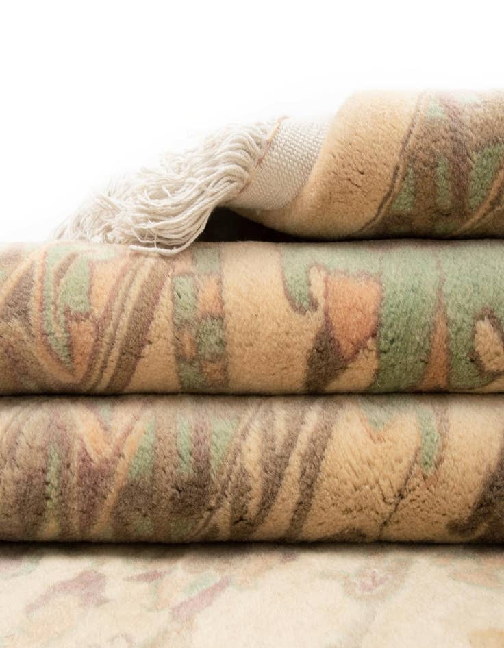 Detail image of 8' 3 x 10' 2 Hand Knotted Indo Tabriz Wool Rug