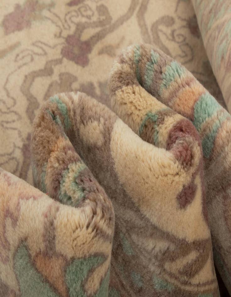 Detail image of  8' 6 x 11' 8  Hand Knotted Indo Tabriz Wool Rug