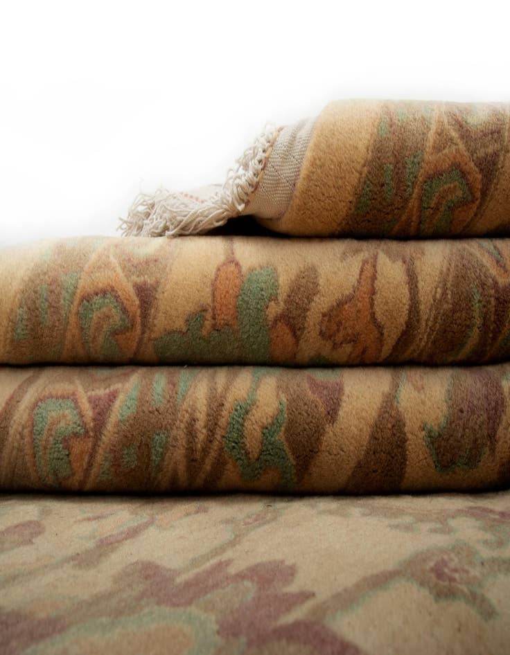 Detail image of  8' 5 x 10' 5  Hand Knotted Indo Tabriz Wool Rug