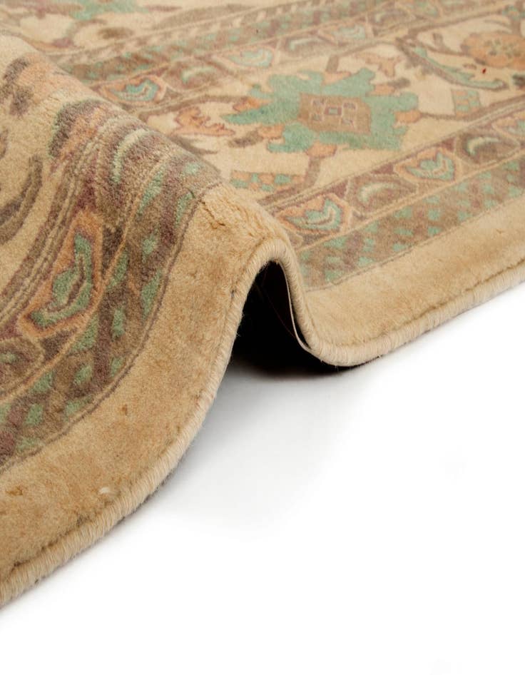 Detail image of  8' 5 x 10' 5  Hand Knotted Indo Tabriz Wool Rug