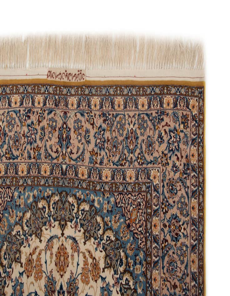 Detail image of  4' 9 x 7' 3  Hand Knotted Isfahan Persian Rug