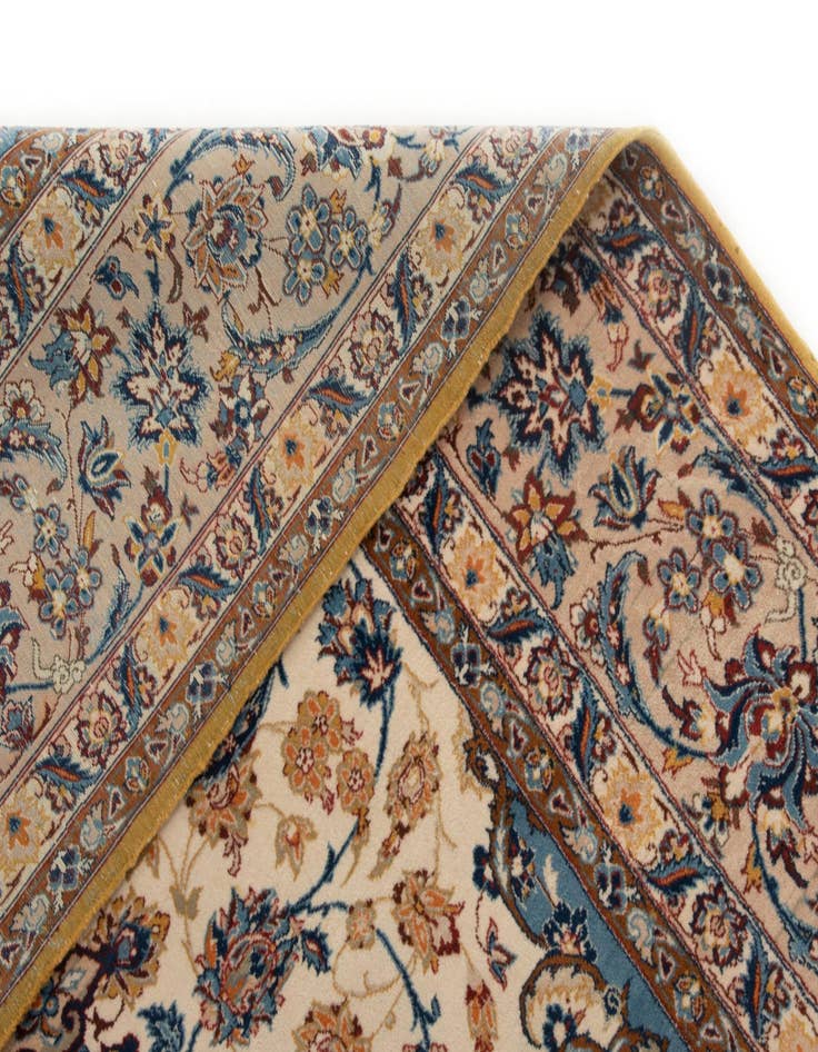 Detail image of  4' 9 x 7' 3  Hand Knotted Isfahan Persian Rug