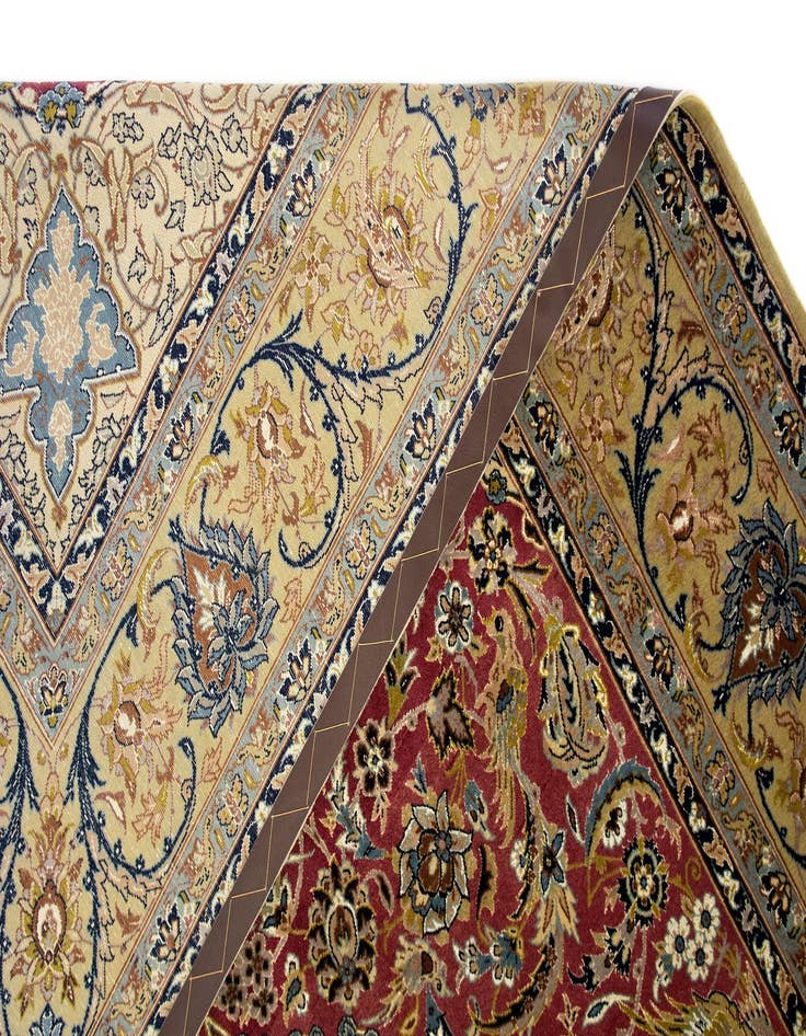Detail image of 5' 9 x 9' 1 Hand Knotted Isfahan Persian Rug