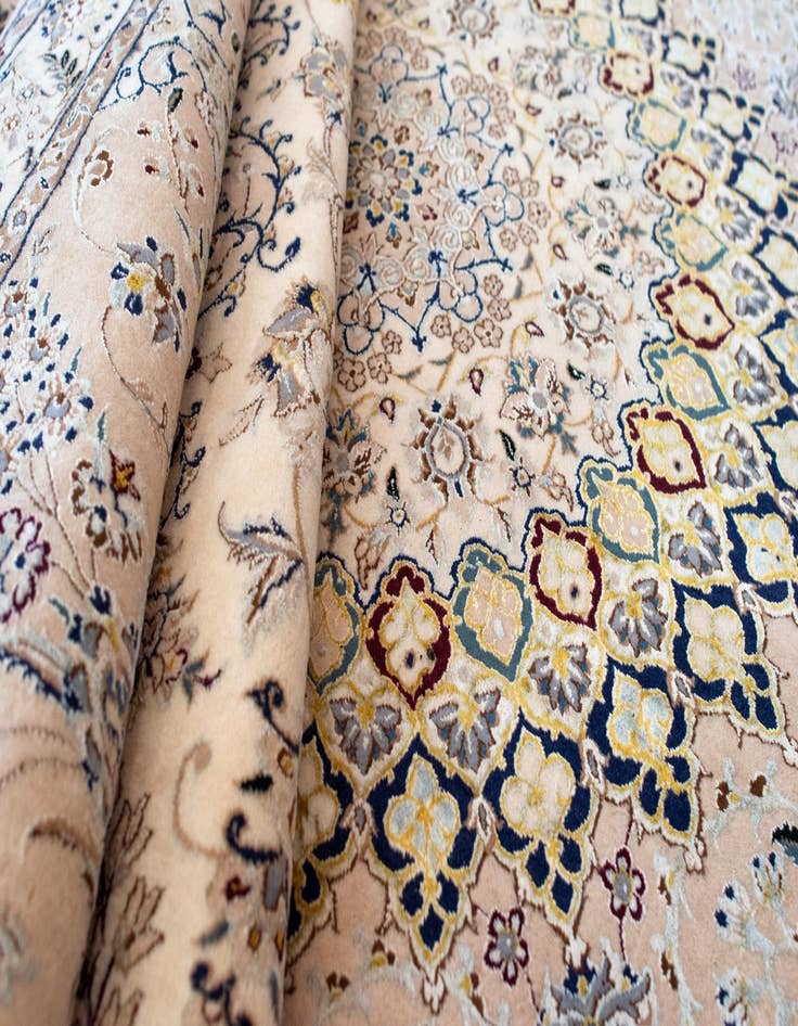 Detail image of  10' x 14' 5  Hand Knotted Isfahan Persian Rug