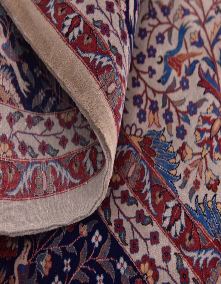 Detail image of  7' 2 x 9' 7  Hand Knotted Isfahan Oriental Wool Rug