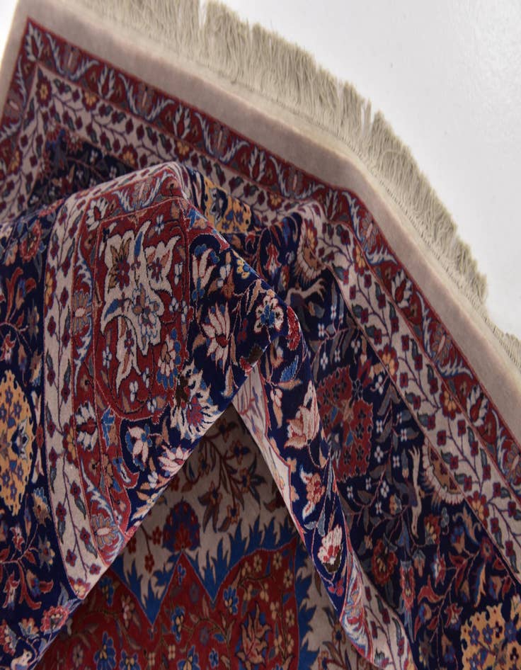 Detail image of  7' 2 x 9' 7  Hand Knotted Isfahan Oriental Wool Rug
