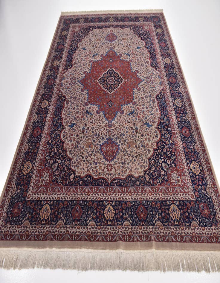 Detail image of  7' 2 x 9' 7  Hand Knotted Isfahan Oriental Wool Rug