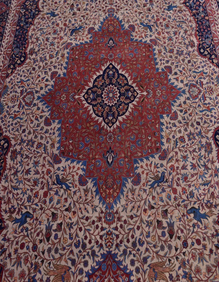Detail image of  7' 2 x 9' 7  Hand Knotted Isfahan Oriental Wool Rug