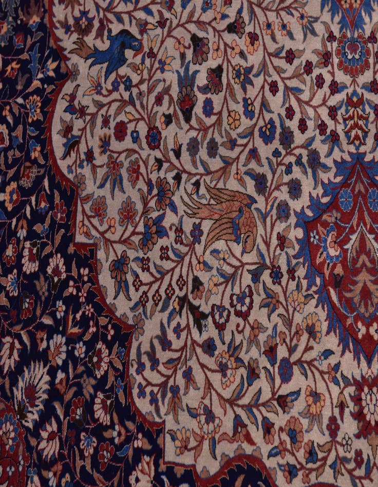 Detail image of  7' 2 x 9' 7  Hand Knotted Isfahan Oriental Wool Rug