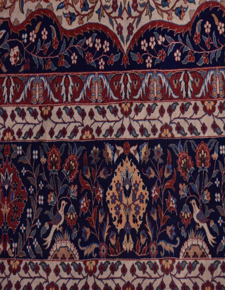 Detail image of  7' 2 x 9' 7  Hand Knotted Isfahan Oriental Wool Rug