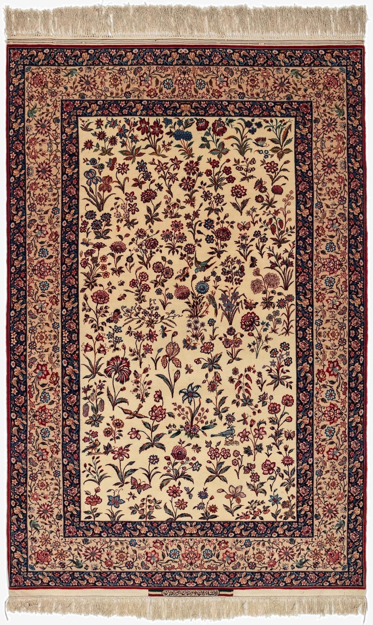  4' 10 x 7' 8 Isfahan Wool Rug