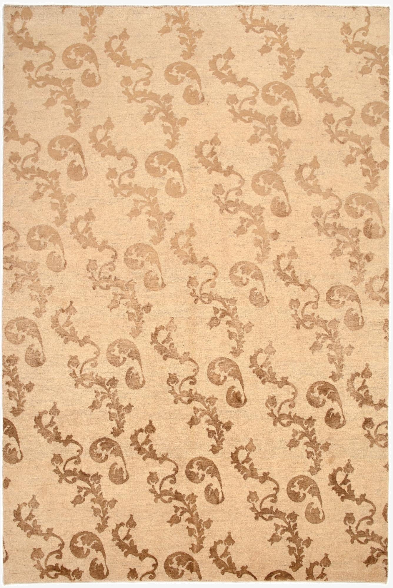  5' 3 x 7' 11  Hand Knotted Isfahan Persian Rug