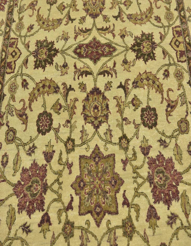 Detail image of  5' 8 x 8' 3  Hand Knotted Jaipur Agra Wool Rug