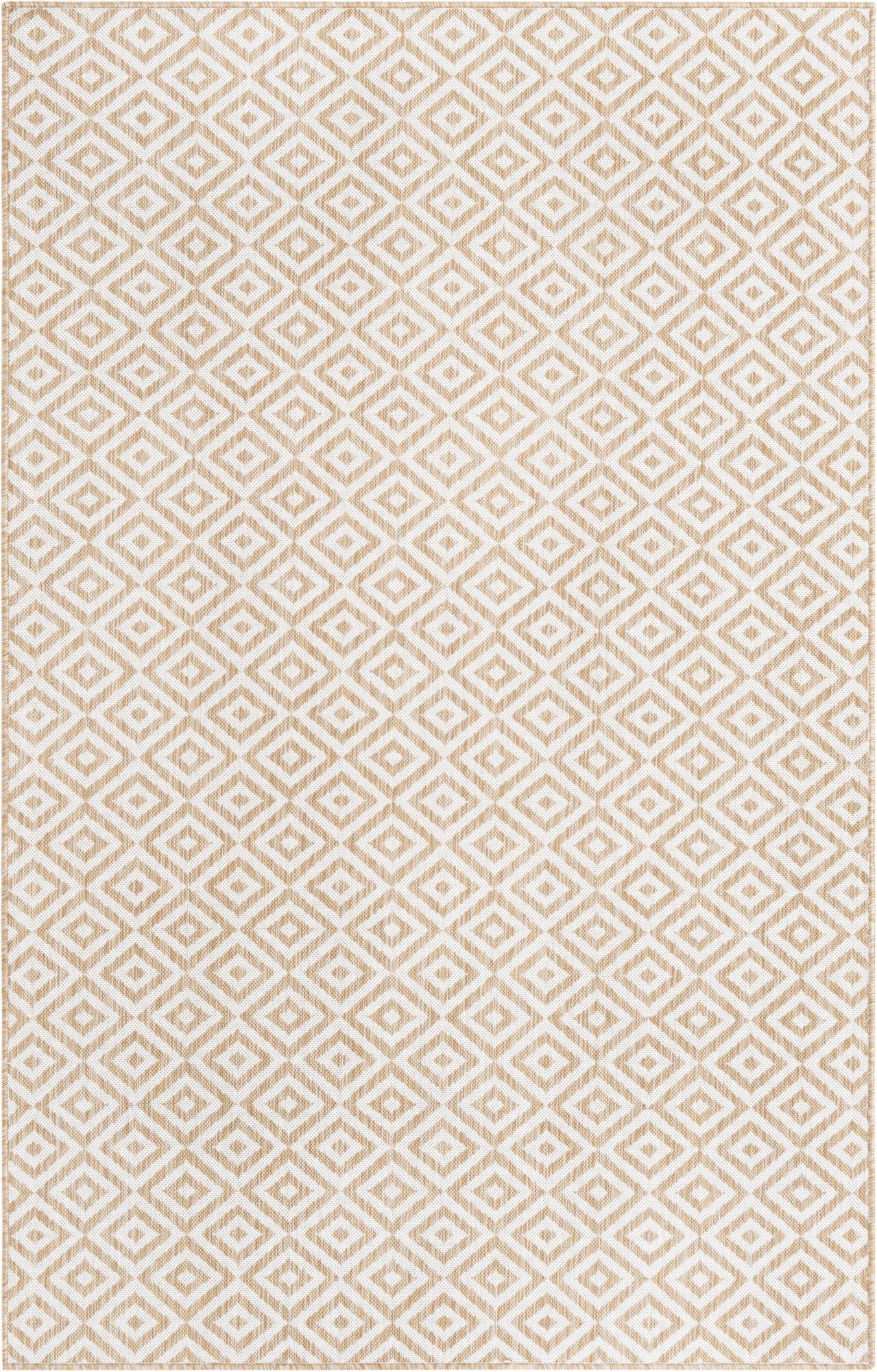  Custom Beige  Washable Jill Zarin Indoor / Outdoor Rug