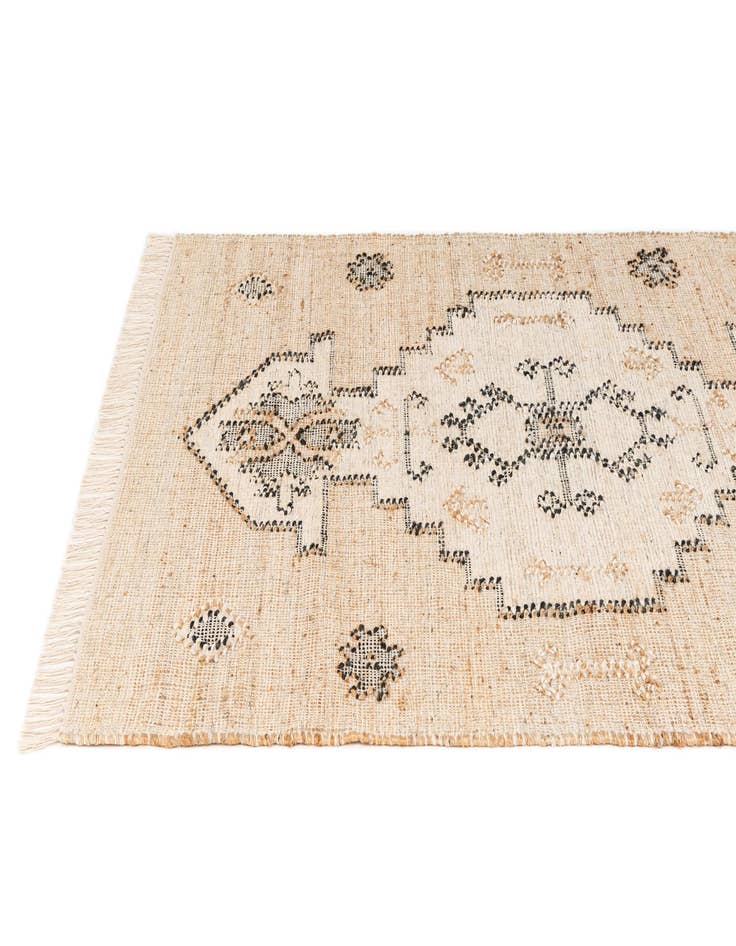 Detail image of  4' 2 x 6' 2  Hand Woven Kala Handwoven Jute Wool Rug