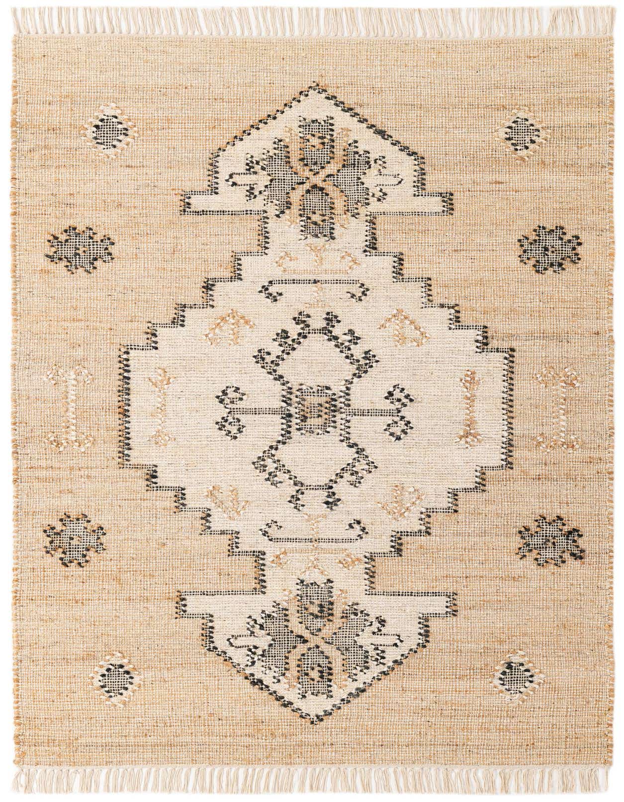 Primary image  4' 2 x 6' 2  Hand Woven Kala Handwoven Jute Wool Rug