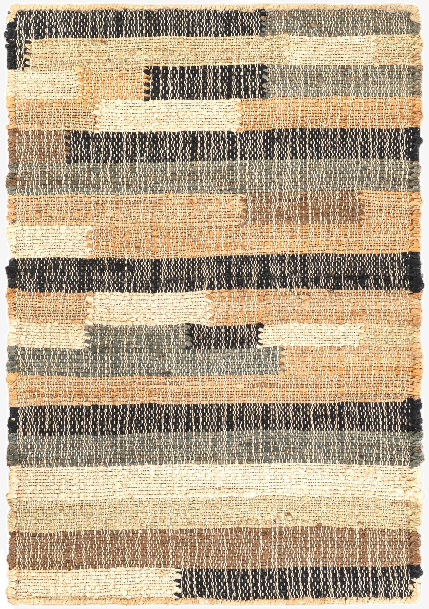  2' x 3' 1  Hand Woven Kala Handwoven Jute Rug