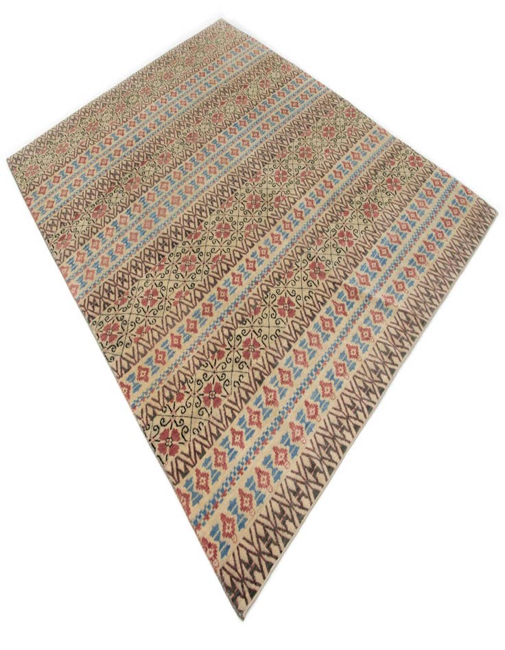 Detail image of  7' 10 x 10'  Hand Knotted Kamla Wool Rug