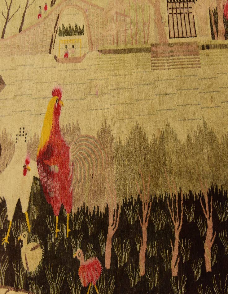 Detail image of 5' 9 x 8' 10 Hand Knotted Karabakh Wool Rug