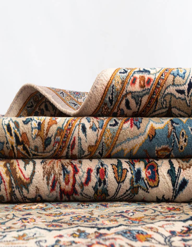 Detail image of  7' 11 x 11' 9 Kashan Wool Rug