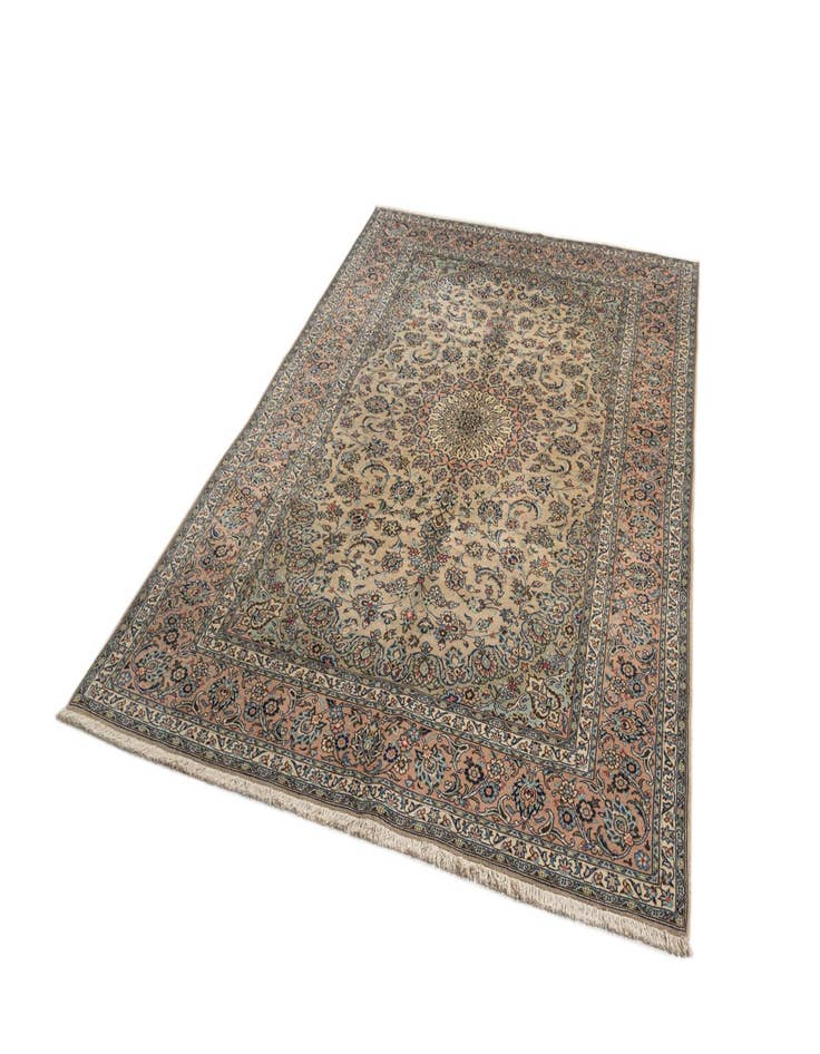 Detail image of  6' 5 x 9' 9 Kashan Wool Rug