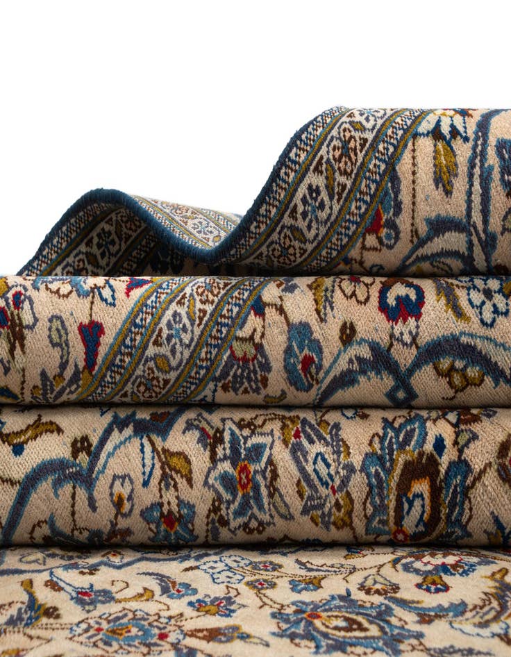 Detail image of  6' 3 x 9' 6 Kashan Wool Rug