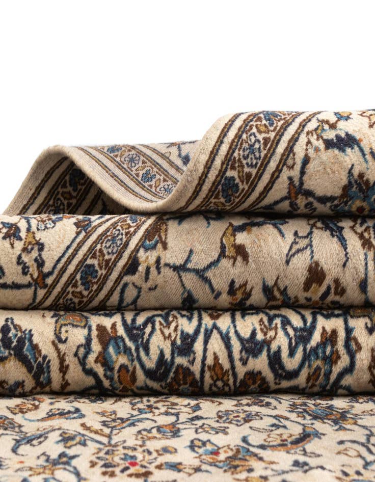 Detail image of  6' 4 x 9' 6 Kashan Wool Rug