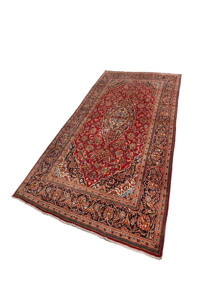 Detail image of  7' 11 x 11' 11 Kashan Wool Rug