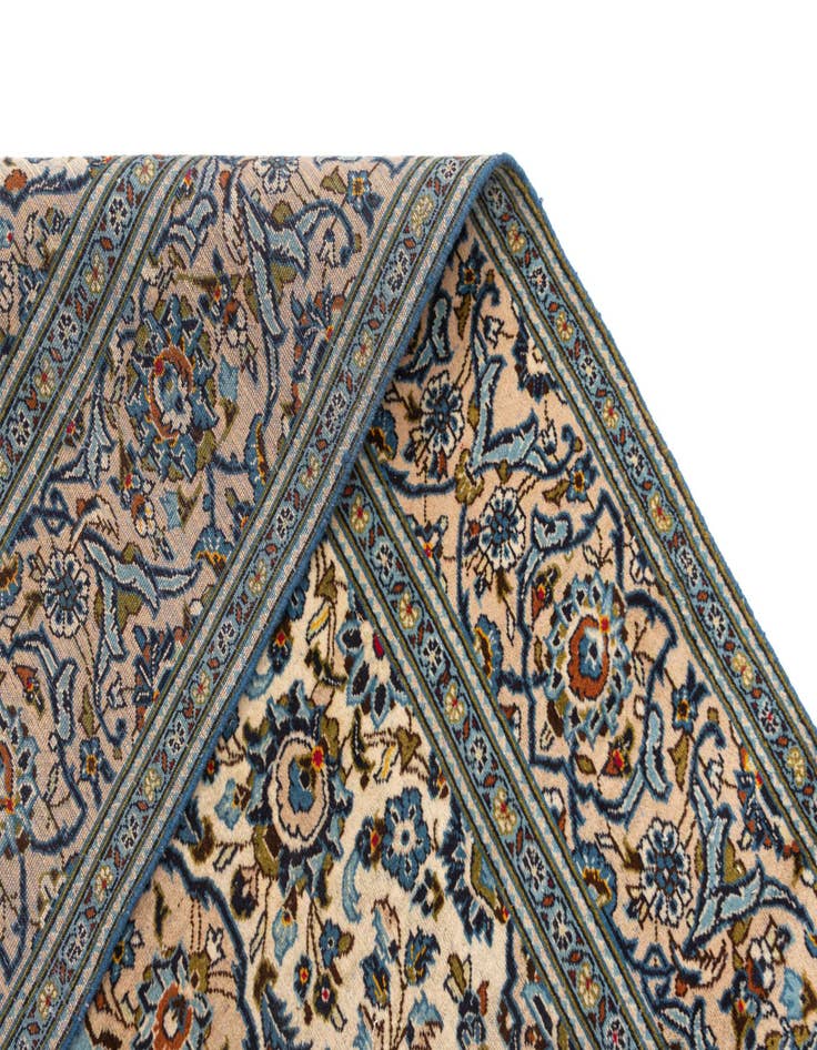 Detail image of  6' 7 x 10' 2 Kashan Wool Rug