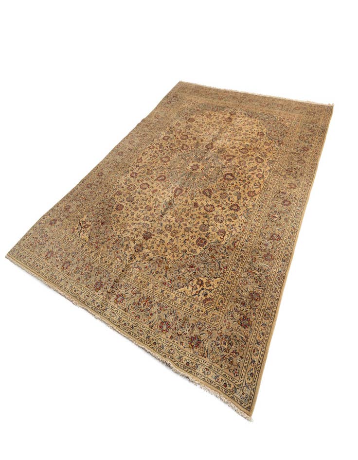 Detail image of  9' 5 x 12' 6 Kashan Wool Rug