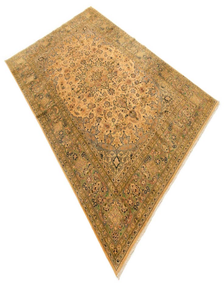 Detail image of  8' x 12' 4  Hand Knotted Kashan Persian Rug