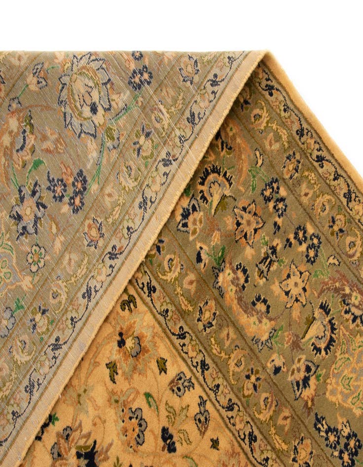 Detail image of  8' x 12' 4  Hand Knotted Kashan Persian Rug