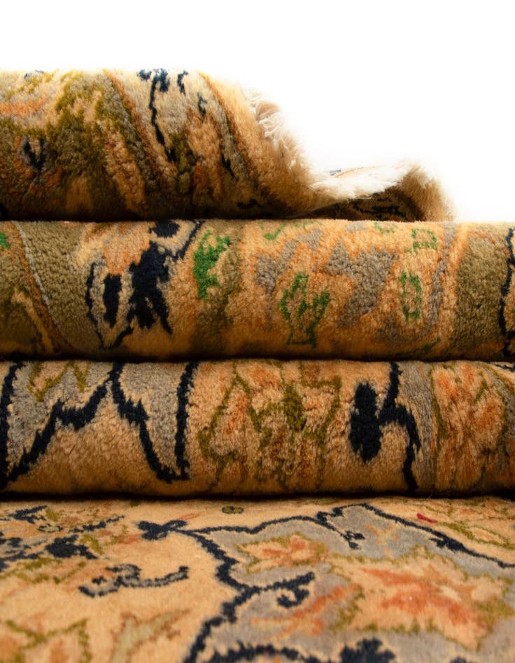 Detail image of  8' x 12' 4  Hand Knotted Kashan Persian Rug