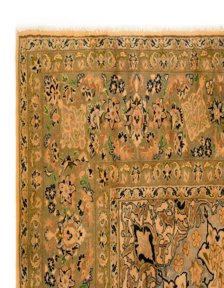 Detail image of  8' x 12' 4  Hand Knotted Kashan Persian Rug