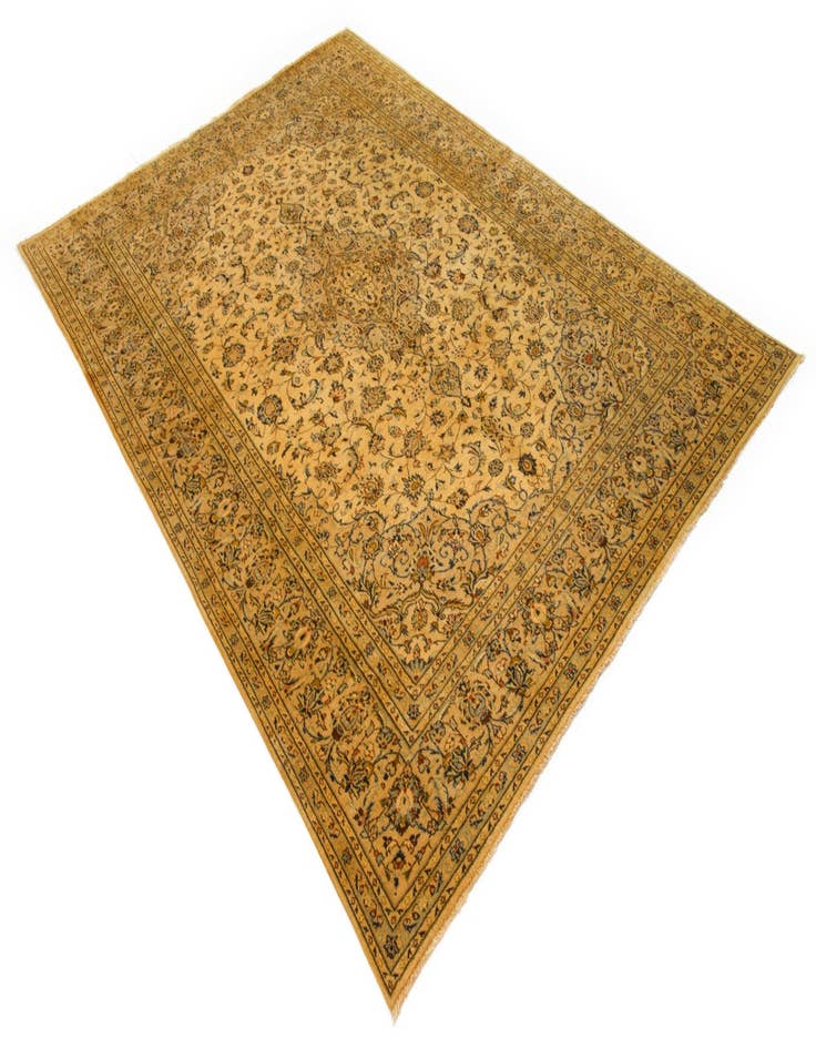 Detail image of  7' 10 x 11'  Hand Knotted Kashan Persian Wool Rug