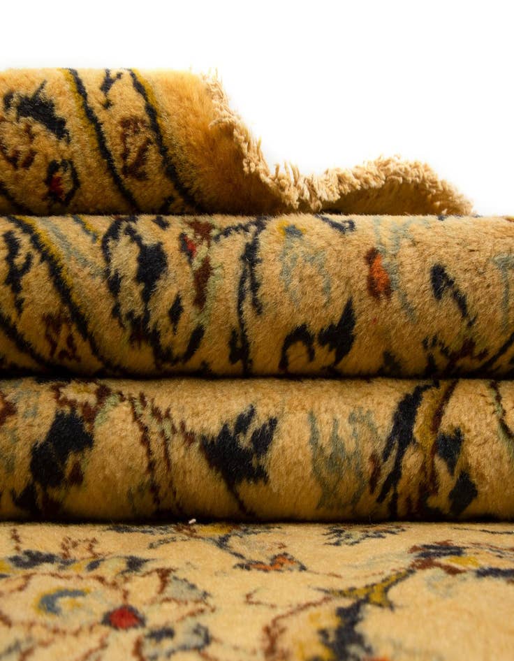 Detail image of  7' 10 x 11'  Hand Knotted Kashan Persian Wool Rug