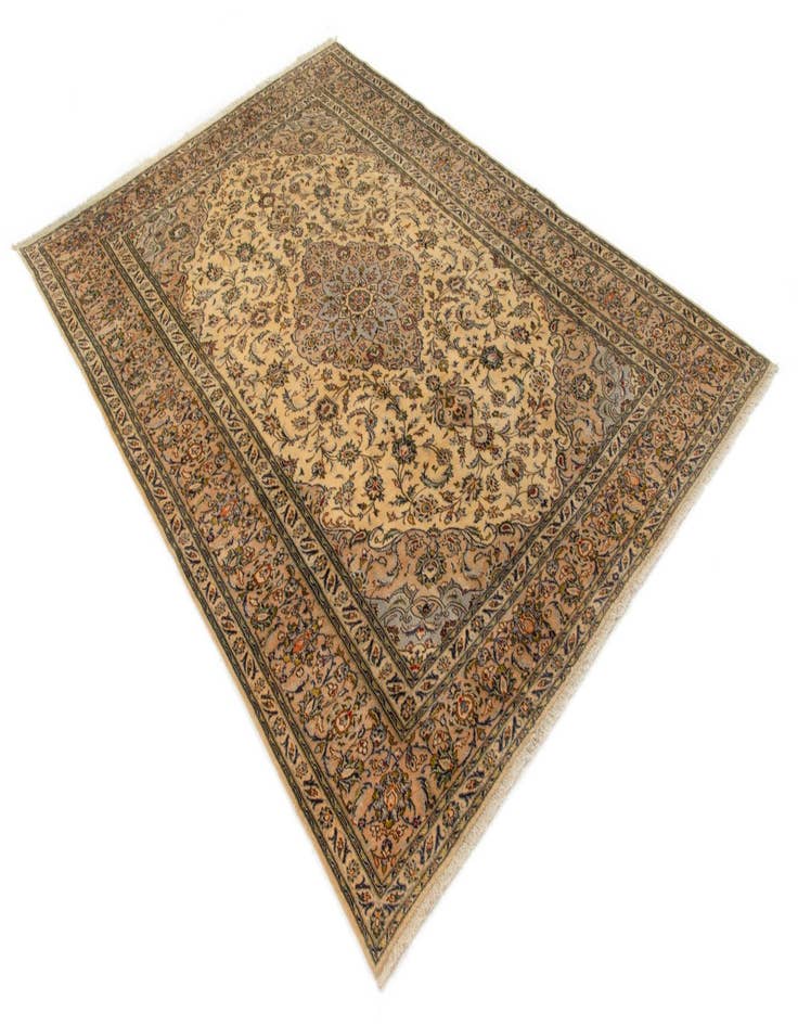 Detail image of  8' x 11' 7  Hand Knotted Kashan Persian Wool Rug