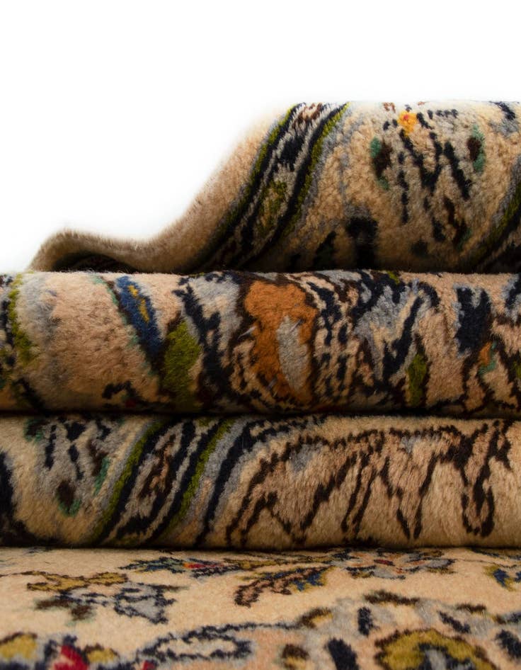 Detail image of  8' x 11' 7  Hand Knotted Kashan Persian Wool Rug