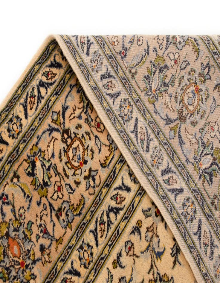 Detail image of  8' x 11' 7  Hand Knotted Kashan Persian Wool Rug